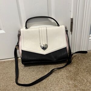 Elegant Betsey Johnson Black and White Handbag